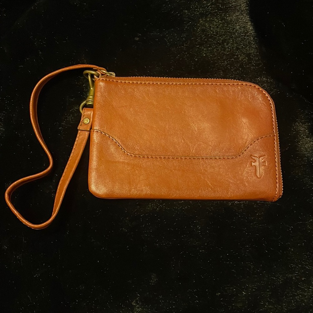 Frye leather wristlet